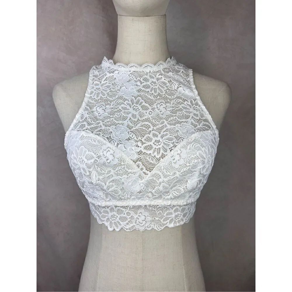 Victoria’s Secret Lace High Neck Bralette Size Medium